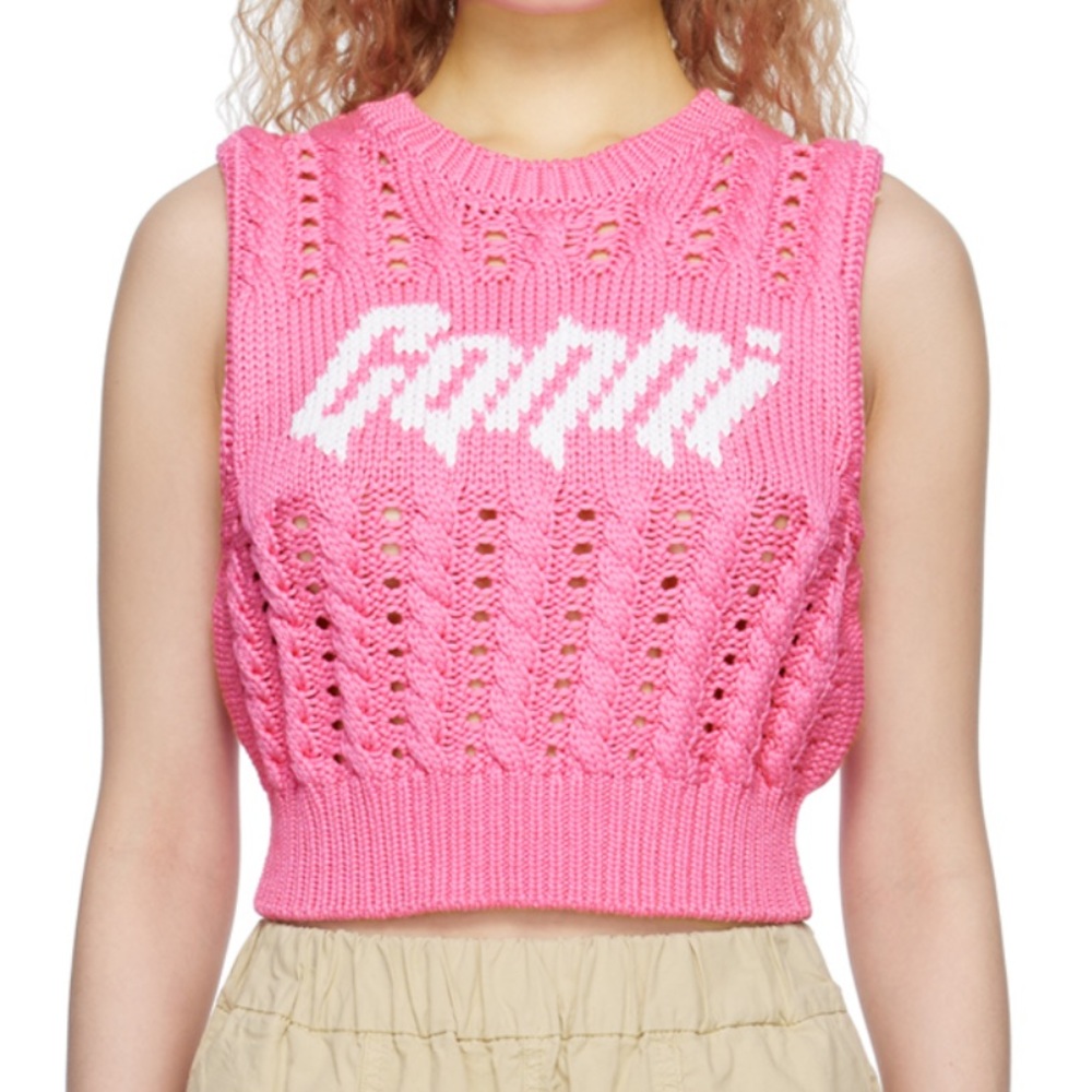 GANNI Pink Sweater VEST Authentic 💕